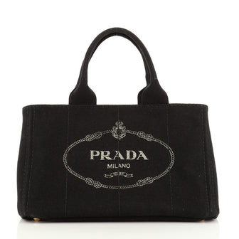 Prada Canapa Convertible Tote Canvas Medium
