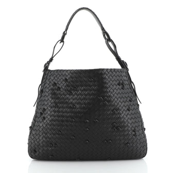 Bottega Veneta Naruto Knot Shoulder Bag Intrecciato Leather Medium