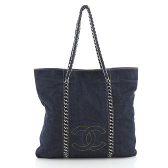 Chanel Luxe Ligne Tote Denim North South