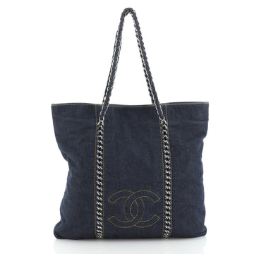 Chanel Luxe Ligne Tote Denim North South
