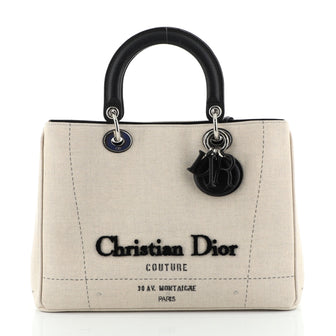 Christian Dior Diorissimo Tote Etoile Canvas Medium