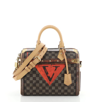 Louis Vuitton Speedy Bandouliere Bag Limited Edition Damier Time Trunk 25