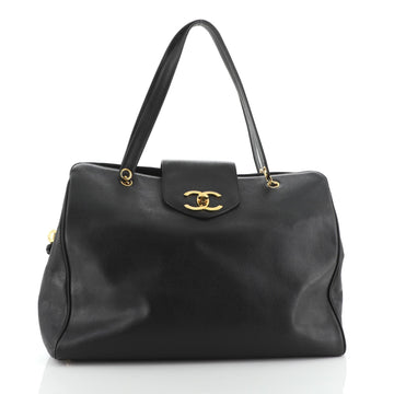 Chanel Vintage Supermodel Weekender Bag Caviar Large