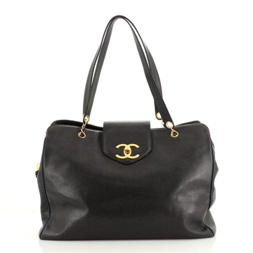 Chanel Vintage Supermodel Weekender Bag Caviar Large