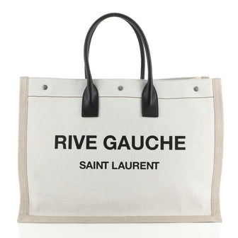 Saint Laurent Rive Gauche Shopper Tote Canvas Large
