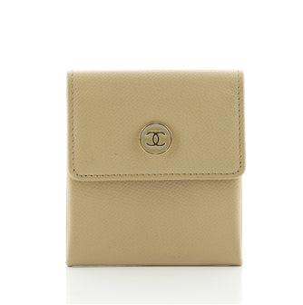 Chanel CC Button Card Case Grained Calfskin