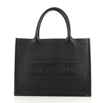 Christian Dior Book Tote Embossed Leather Small