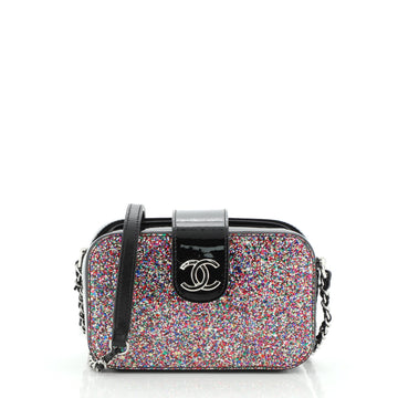 Chanel Ground Control Camera Case Bag Glittered PVC with Patent Mini