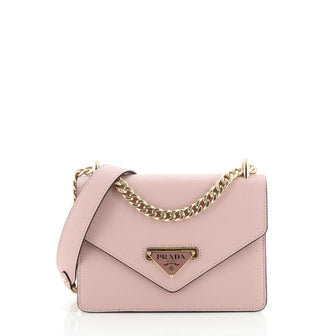 Prada Flip Lock Chain Shoulder Bag Saffiano Leather Small