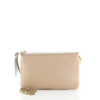 Louis Vuitton Pochette Double Zip Monogram Empreinte Leather