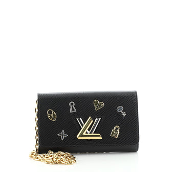 Louis Vuitton Twist Chain Wallet Love Lock Epi Leather