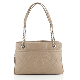 Chanel Timeless CC Shopping Tote Quilted Caviar Medium