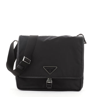 Prada Buckle Messenger Bag Tessuto Medium