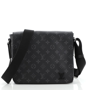 Louis Vuitton District Messenger Bag Monogram Eclipse Canvas PM