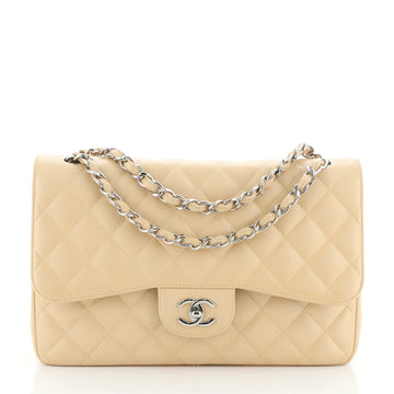 Chanel Classic Double Flap Bag Quilted Caviar Jumbo