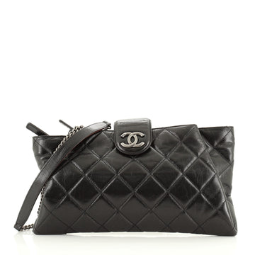 Chanel Duo Color Chain Clutch Quilted Glazed Calfskin Medium