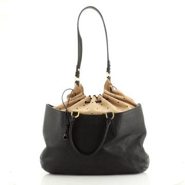 Fendi B. Fab Convertible Tote Leather and Perforated Suede Large