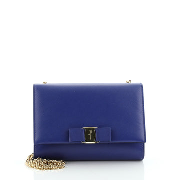 Salvatore Ferragamo Ginny Crossbody Bag Saffiano Leather Small