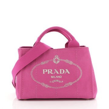 Prada Canapa Convertible Tote Canvas Mini