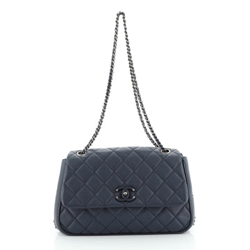 Chanel Frame in Chain Flap Bag Quilted Calfskin Medium