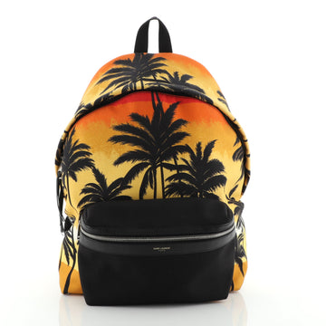 Saint Laurent City Backpack Printed Canvas