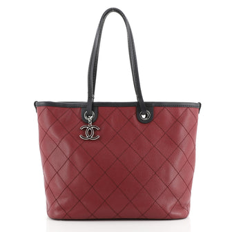 Chanel Fever Tote Quilted Caviar Small