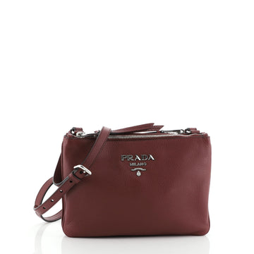 Prada Double Zip Crossbody Bag Vitello Phenix Small