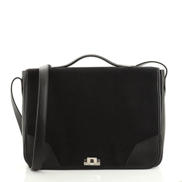 Hermes Lock Flap Messenger Toile and Leather Medium
