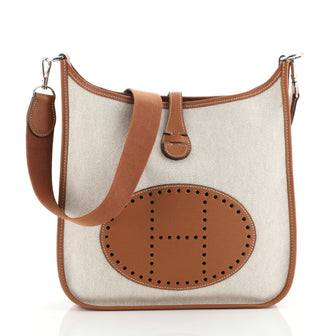 Hermes Evelyne Bag Gen I Toile and Leather PM