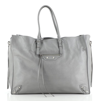 Balenciaga Papier A4 Zip Around Classic Studs Bag Leather Large