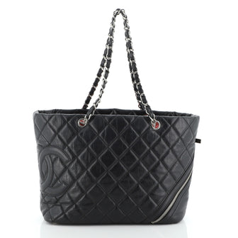 Chanel Cotton Club Tote Quilted Aged Calfskin Large