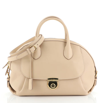 Salvatore Ferragamo Fiamma Satchel Leather Large