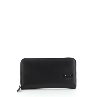 Fendi Monster Zip Around Wallet Leather Long