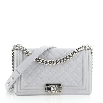 Chanel Boy Flap Bag Quilted Lambskin Old Medium