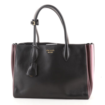 Prada Soft Bibliotheque Tote City Calfskin Medium Black 564801