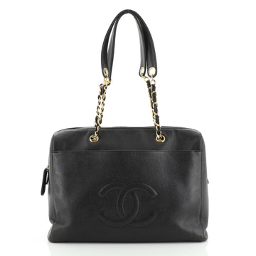 Chanel Vintage Timeless Zip Satchel Caviar Large