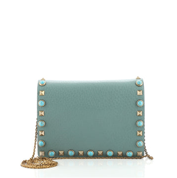 Valentino Rolling Rockstud Pouch Crossbody Bag Leather Mini