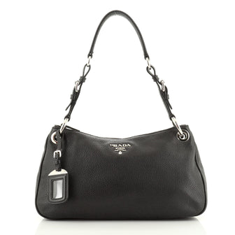 Prada Zip Top Hobo Vitello Daino Medium