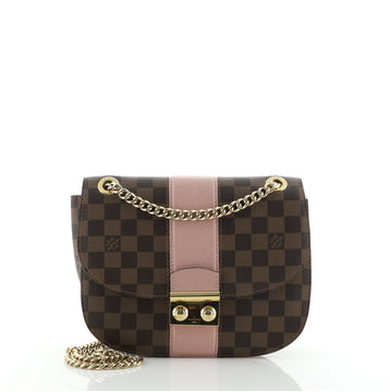 Louis Vuitton Wight Handbag Damier with Leather