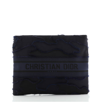 Christian Dior DiorDouble Zip Pouch Camouflage Canvas Medium
