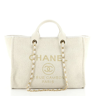 Chanel Deauville Tote Lurex Boucle Medium