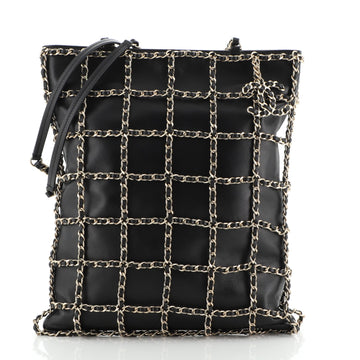 Chanel Chain Frame CC Charm Shopping Tote Lambskin