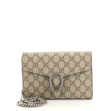 Gucci Dionysus Chain Wallet GG Coated Canvas Small