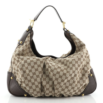 Gucci Jockey Hobo GG Canvas Large