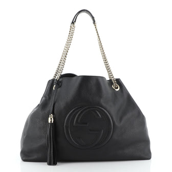 Gucci Soho Chain Strap Shoulder Bag Leather Large