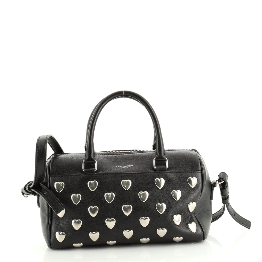 Saint Laurent Classic Baby Duffle Bag Studded Leather Black 567162