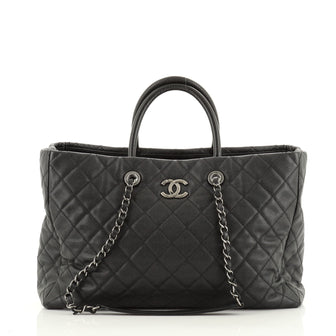 Chanel Coco Handle Shopping Tote Quilted Caviar Large