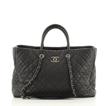 Chanel Coco Handle Shopping Tote Quilted Caviar Large
