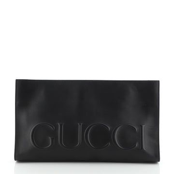 Gucci XL Snap Clutch Leather