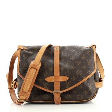 Louis Vuitton Saumur Handbag Monogram Canvas 30